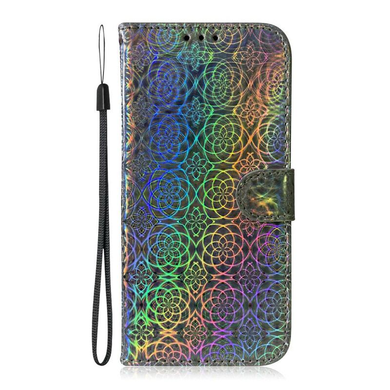 Capa De Couro Para iPhone 12 / 12 Pro Cor Pura