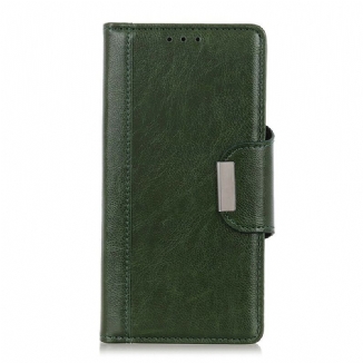 Capa De Couro Para iPhone 12 / 12 Pro Fecho Elegante De Couro Falso