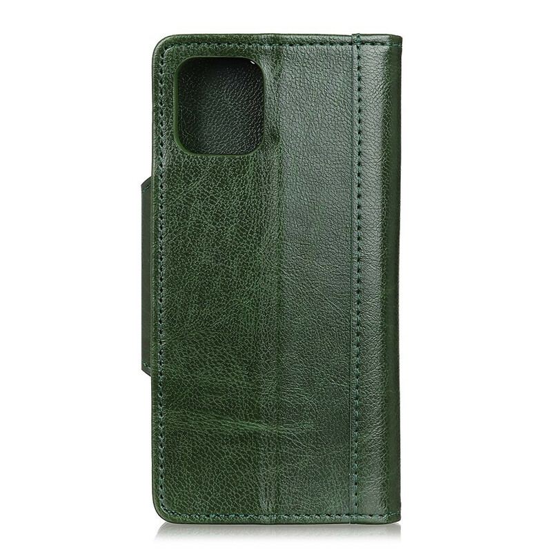 Capa De Couro Para iPhone 12 / 12 Pro Fecho Elegante De Couro Falso