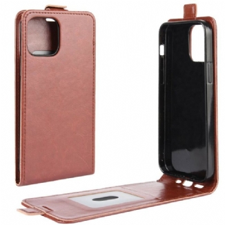 Capa De Couro Para iPhone 12 / 12 Pro Flip Dobrável