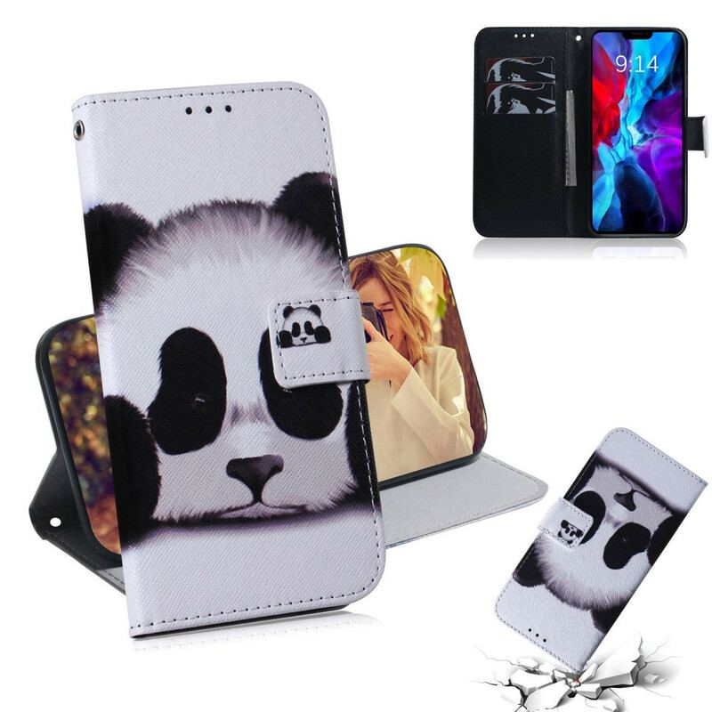 Capa Flip Para iPhone 12 / 12 Pro Cara De Panda