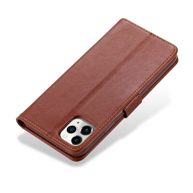 Capa Flip Para iPhone 12 / 12 Pro Couro Sintético Azns