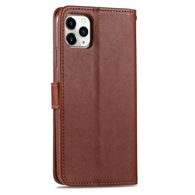 Capa Flip Para iPhone 12 / 12 Pro Couro Sintético Azns