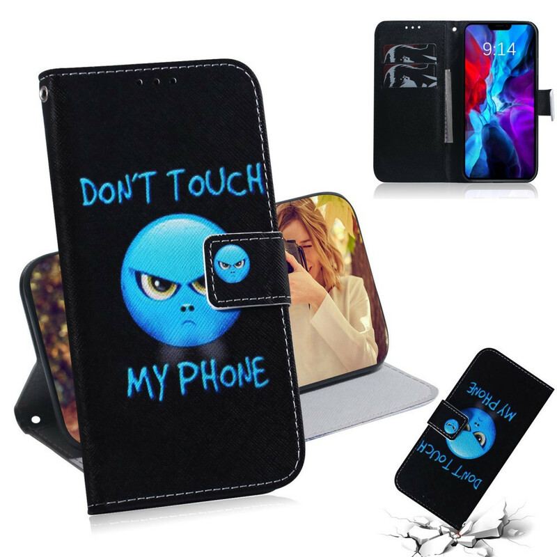 Capa Flip Para iPhone 12 / 12 Pro Emoji Telefone