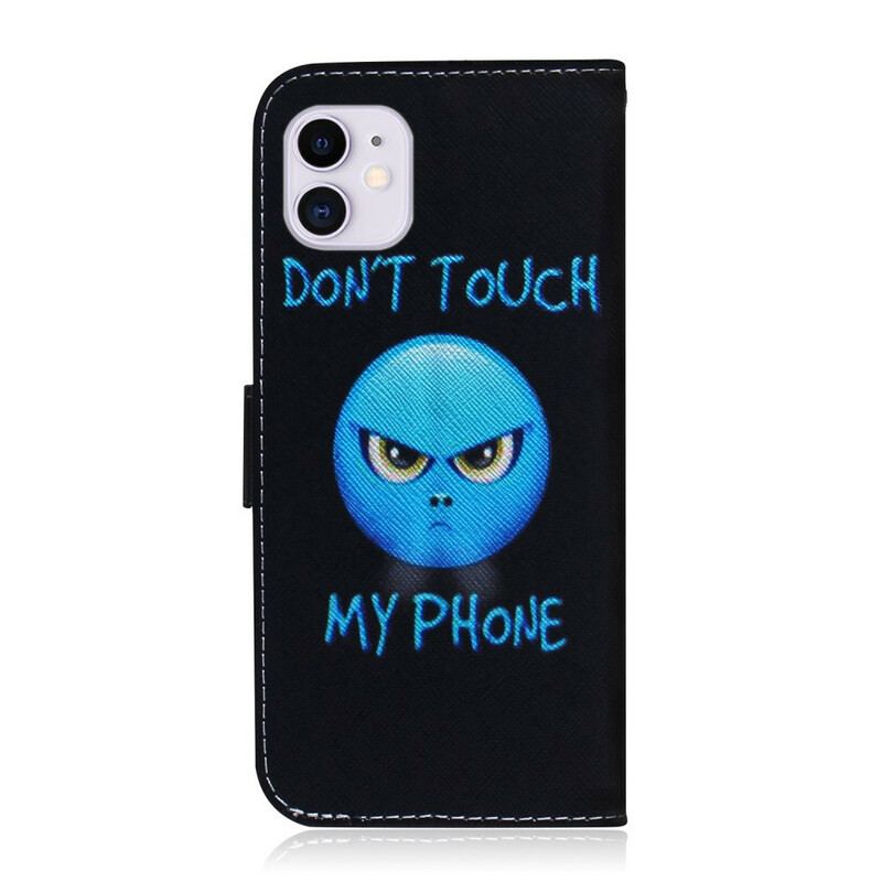 Capa Flip Para iPhone 12 / 12 Pro Emoji Telefone