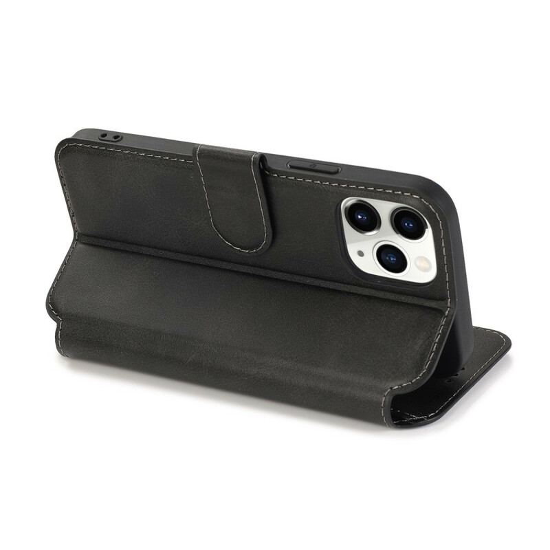 Capa Flip Para iPhone 12 / 12 Pro Estilo Retrô De Couro