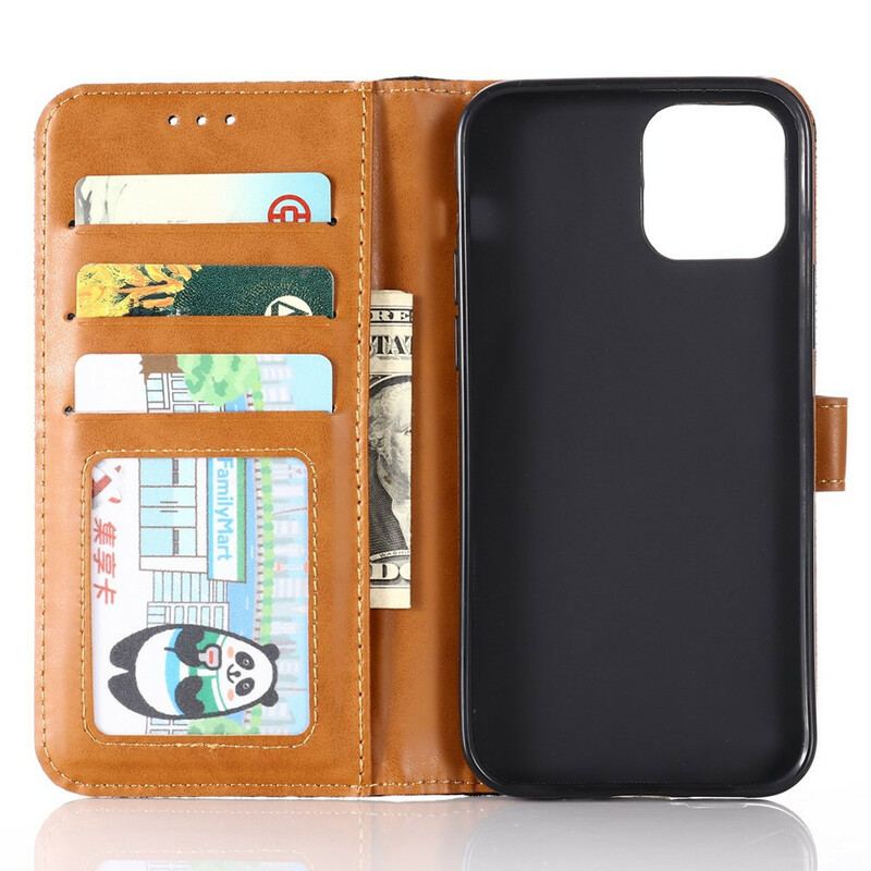 Capa Flip Para iPhone 12 / 12 Pro Jeans Clássico