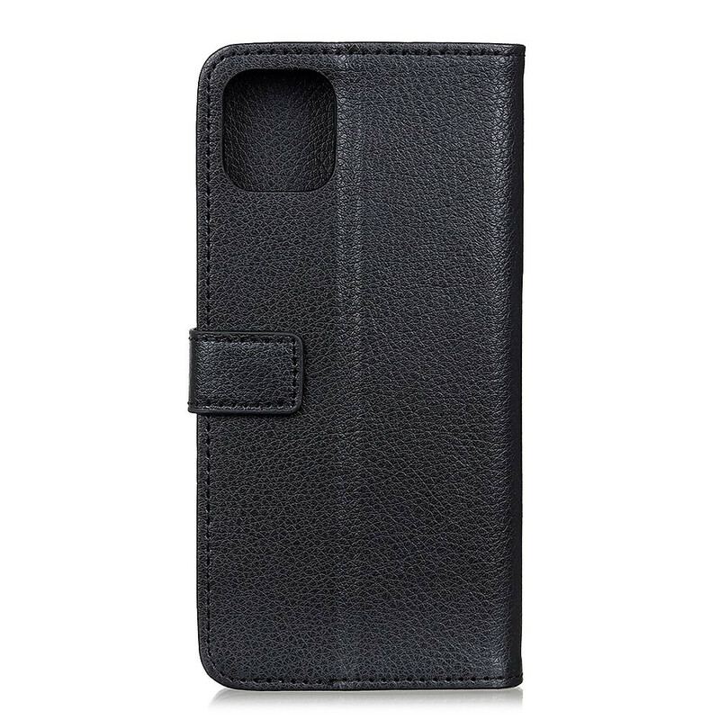 Capa Folio Para iPhone 12 / 12 Pro Textura Premium De Lichia