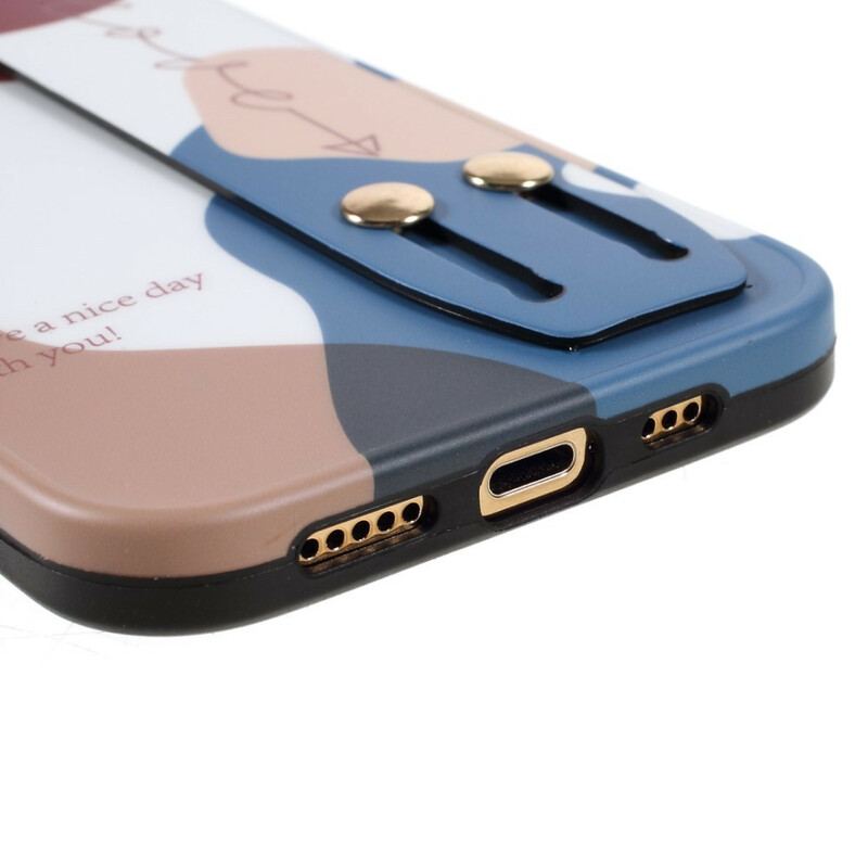 Capa Para iPhone 12 / 12 Pro Com Alça De Suporte Multicolorida