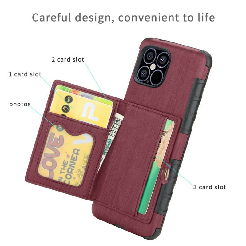 Capa Para iPhone 12 / 12 Pro Flip Porta-cartões Shouhushen