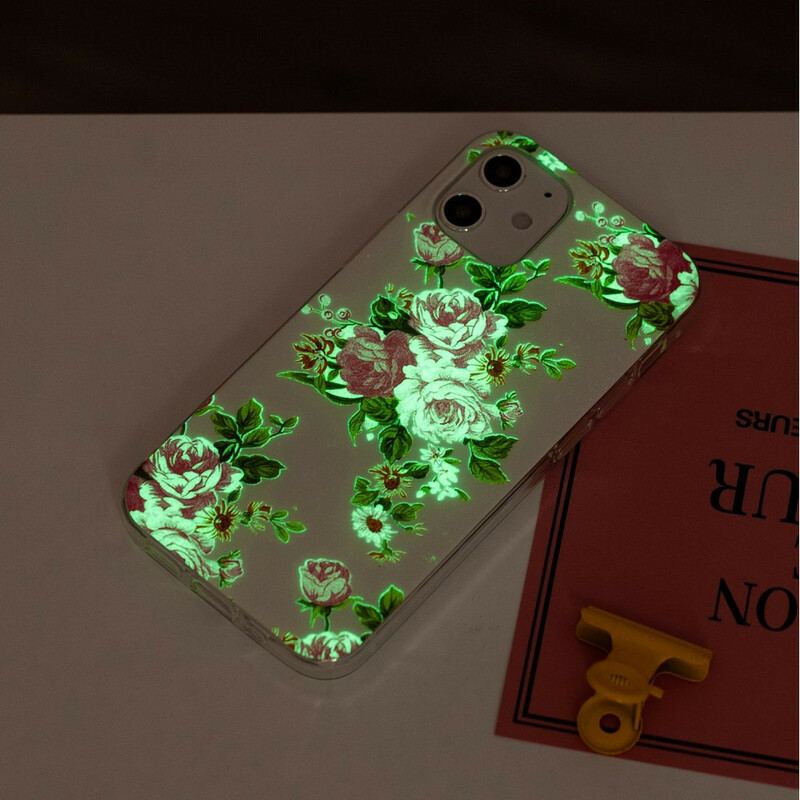 Capa Para iPhone 12 / 12 Pro Flores Da Liberdade Fluorescentes