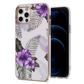 Capa Para iPhone 12 / 12 Pro Flores Violetas