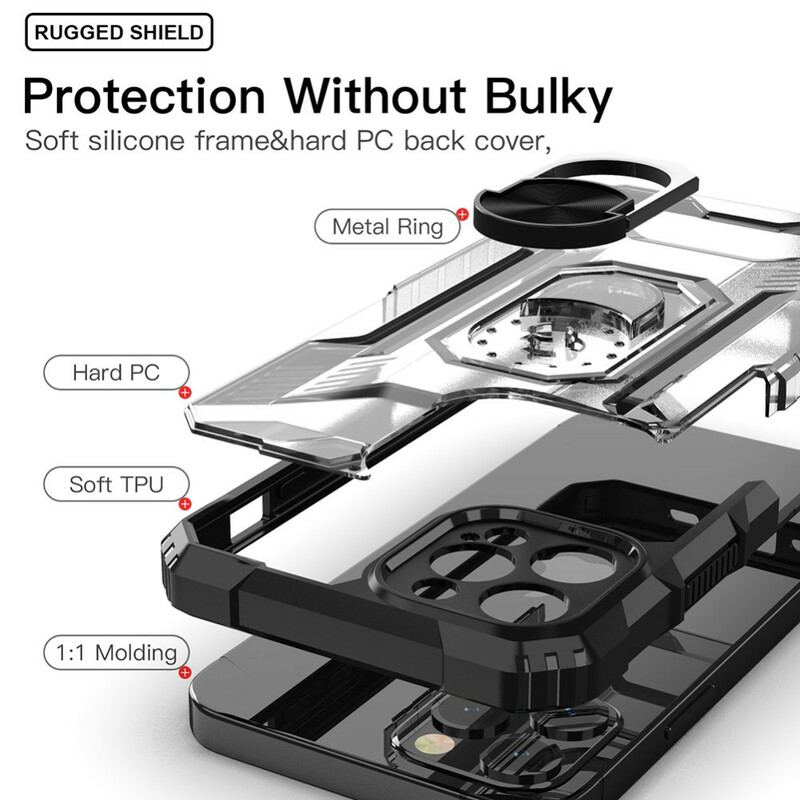 Capa Para iPhone 12 / 12 Pro Fosco Com Suporte De Anel