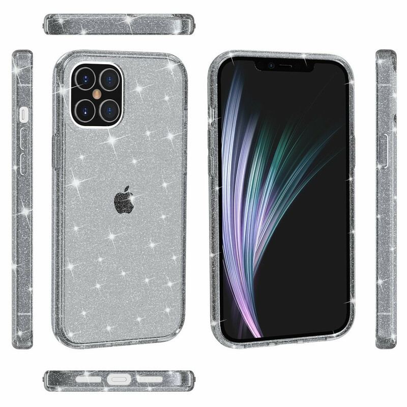 Capa Para iPhone 12 / 12 Pro Lantejoulas Transparentes