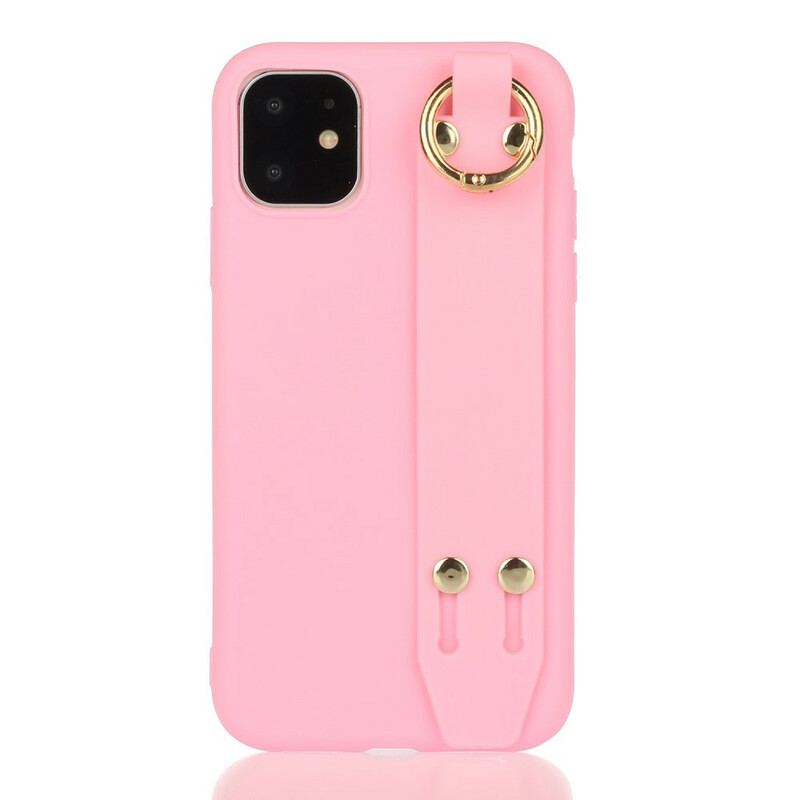 Capa Para iPhone 12 / 12 Pro Silicone Com Alça De Apoio