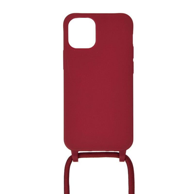 Capa Para iPhone 12 / 12 Pro Silicone E Cordão