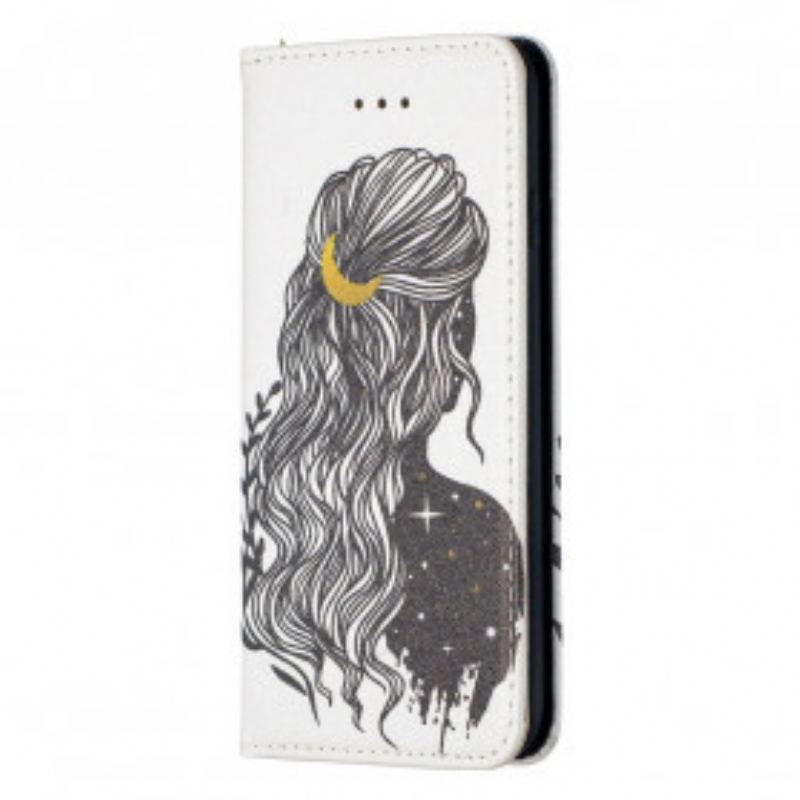 Capa De Celular Para iPhone SE 3 / SE 2 / 8 / 7 Flip Cabelo Bonito