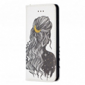 Capa De Celular Para iPhone SE 3 / SE 2 / 8 / 7 Flip Cabelo Bonito