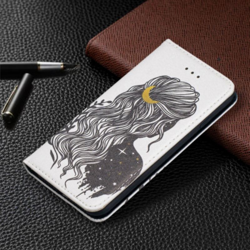 Capa De Celular Para iPhone SE 3 / SE 2 / 8 / 7 Flip Cabelo Bonito