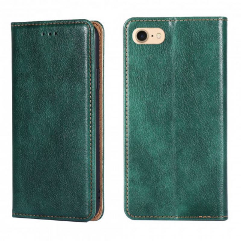 Capa De Celular Para iPhone SE 3 / SE 2 / 8 / 7 Flip Cor Pura