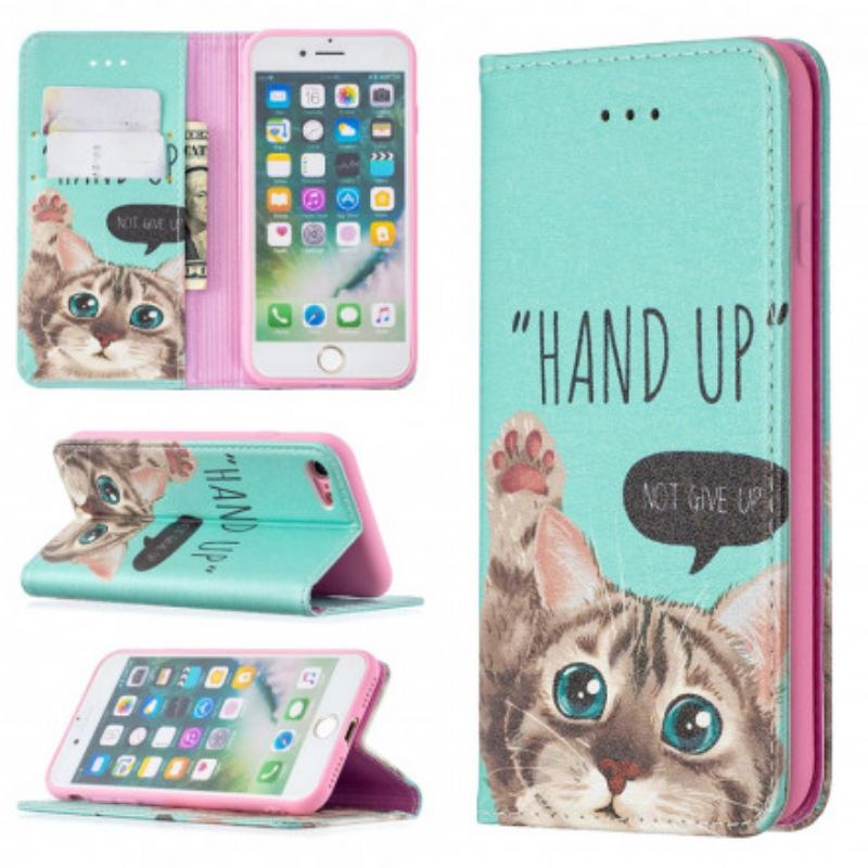 Capa De Celular Para iPhone SE 3 / SE 2 / 8 / 7 Flip Hand-up