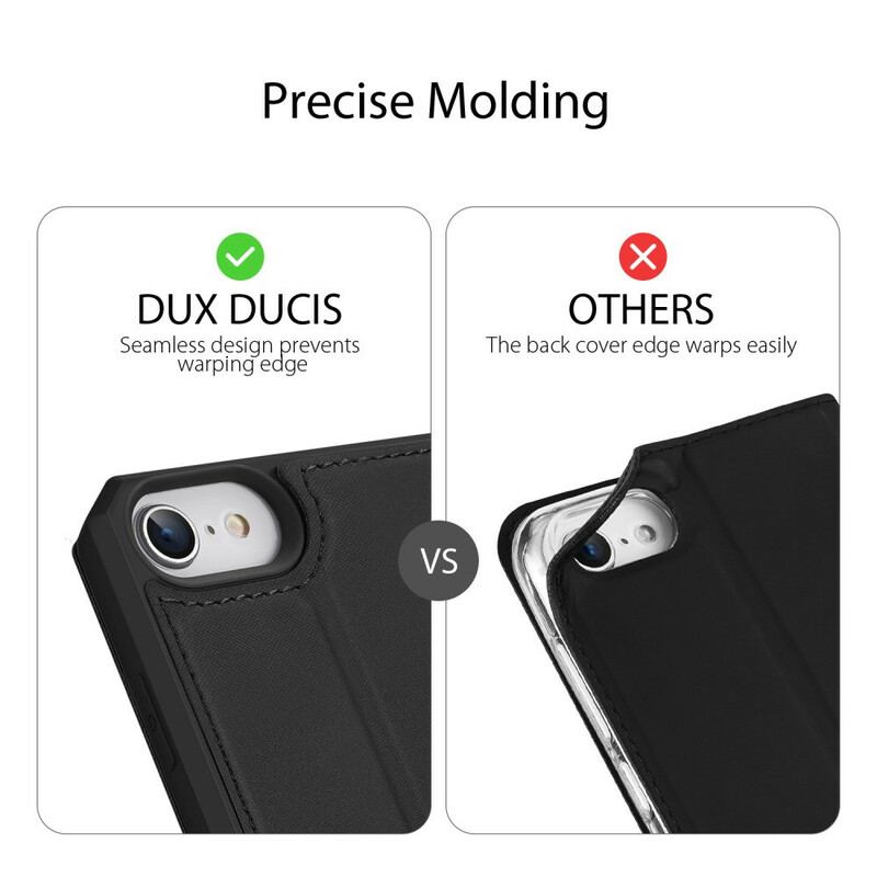 Capa De Celular Para iPhone SE 3 / SE 2 / 8 / 7 Flip Pele Série X Dux Ducis