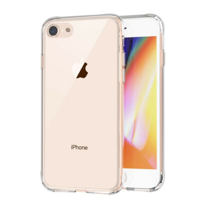 Capa De Celular Para iPhone SE 3 / SE 2 / 8 / 7 Vidro Leeu Transparente E Acrílico