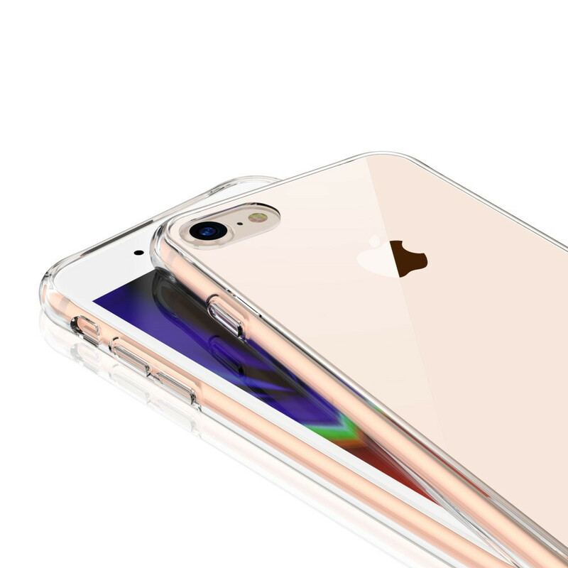 Capa De Celular Para iPhone SE 3 / SE 2 / 8 / 7 Vidro Leeu Transparente E Acrílico