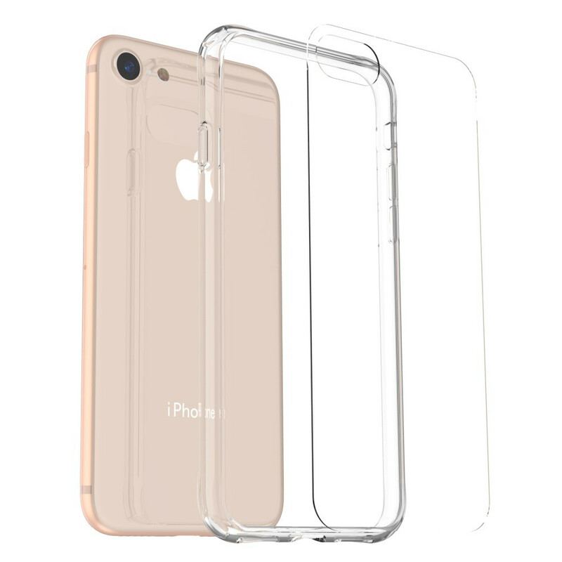 Capa De Celular Para iPhone SE 3 / SE 2 / 8 / 7 Vidro Leeu Transparente E Acrílico