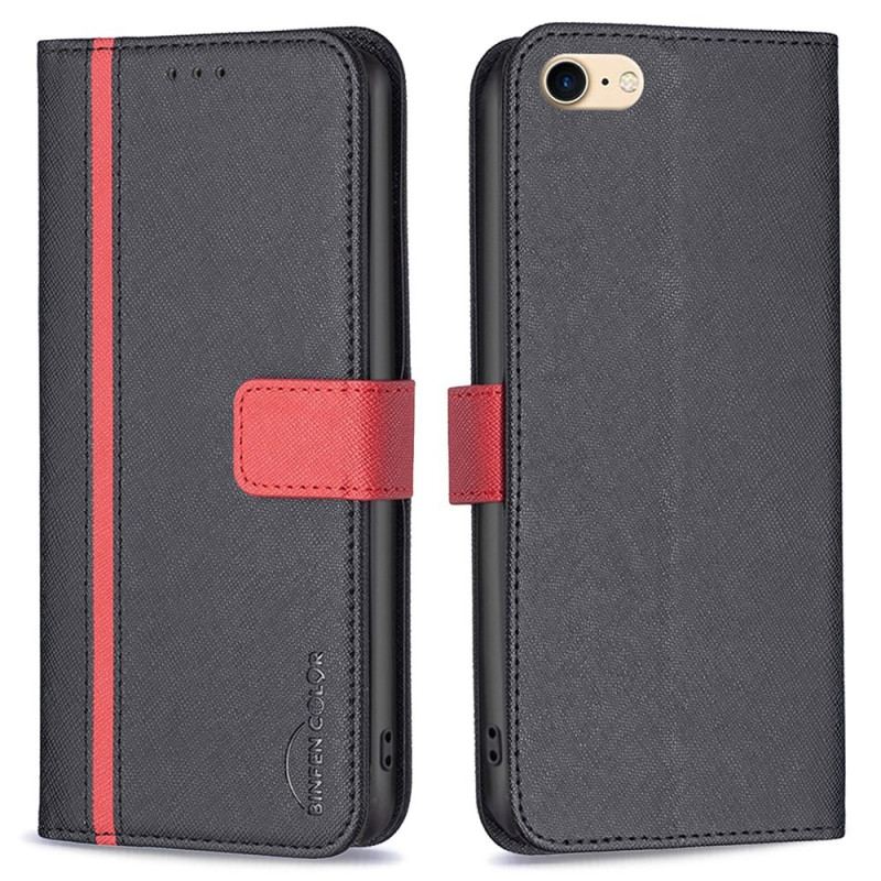 Capa Flip Para iPhone SE 3 / SE 2 / 8 / 7 Cor Binfen De Dois Tons