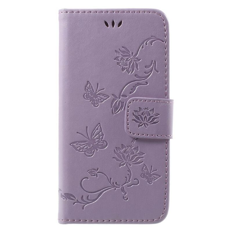 Capa Flip Para iPhone SE 3 / SE 2 / 8 / 7 De Cordão Strappy Floral