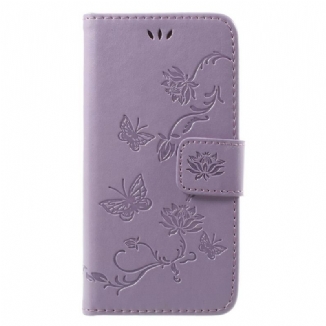 Capa Flip Para iPhone SE 3 / SE 2 / 8 / 7 De Cordão Strappy Floral