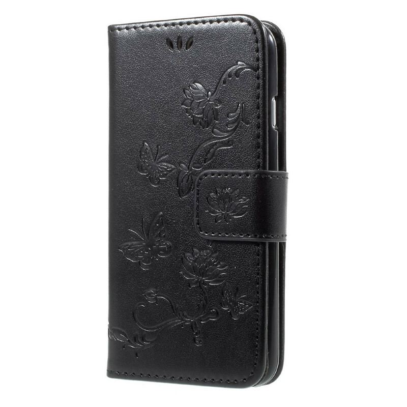 Capa Flip Para iPhone SE 3 / SE 2 / 8 / 7 De Cordão Strappy Floral