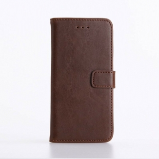 Capa Flip Para iPhone SE 3 / SE 2 / 8 / 7 Efeito Couro Retrô