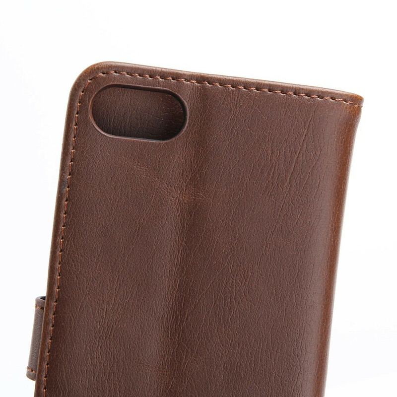 Capa Flip Para iPhone SE 3 / SE 2 / 8 / 7 Efeito Couro Retrô