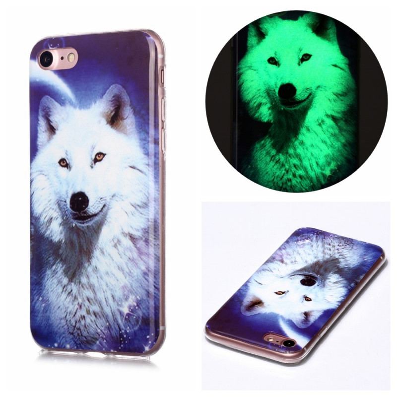 Capa Para iPhone SE 3 / SE 2 / 8 / 7 Lobo Fluorescente