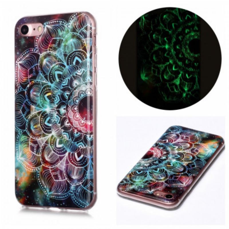 Capa Para iPhone SE 3 / SE 2 / 8 / 7 Mandala Fluorescente