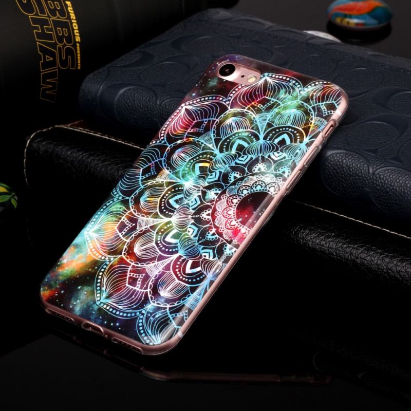 Capa Para iPhone SE 3 / SE 2 / 8 / 7 Mandala Fluorescente