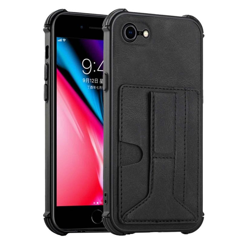 Capa Para iPhone SE 3 / SE 2 / 8 / 7 Suporte De Couro E Porta-cartões