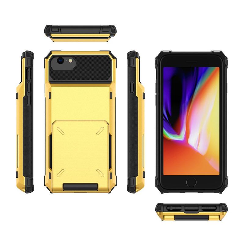 Capa Para iPhone SE 3 / SE 2 / 8 / 7 Titular De Cartão Estilo Flip