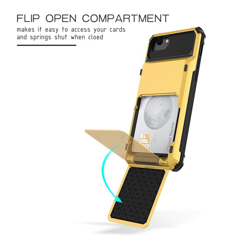 Capa Para iPhone SE 3 / SE 2 / 8 / 7 Titular De Cartão Estilo Flip