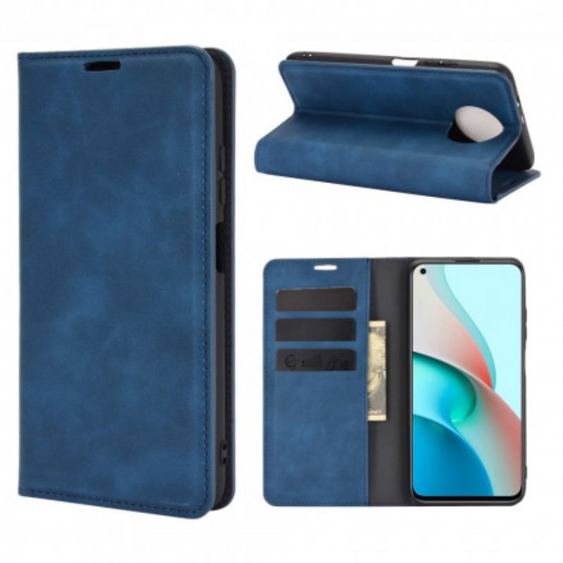 Capa De Celular Para Xiaomi Redmi Note 9 5G Flip Toque De Pele