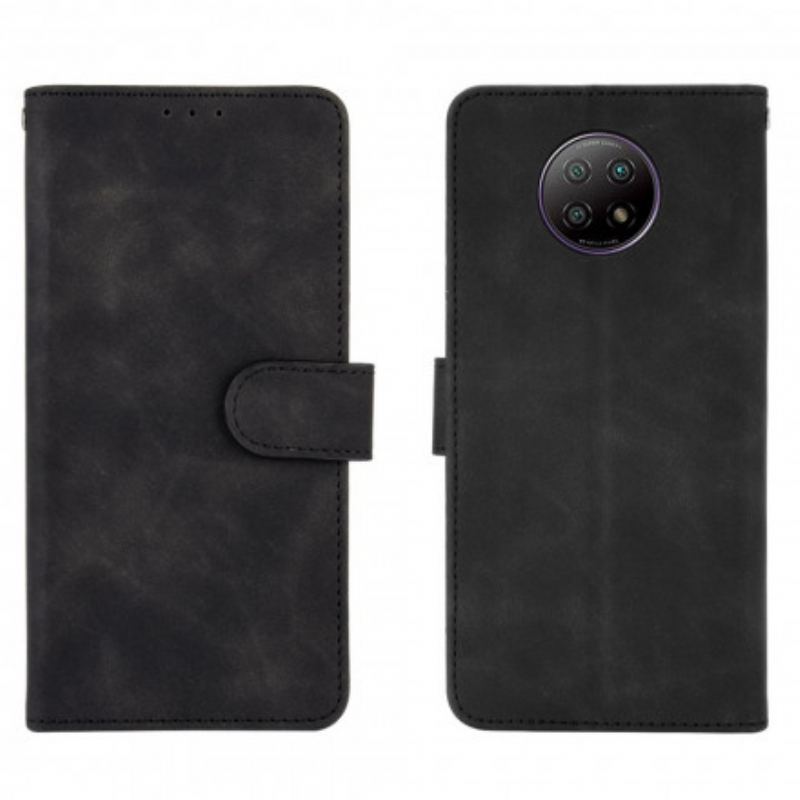 Capa De Couro Para Xiaomi Redmi Note 9 5G Toque De Pele