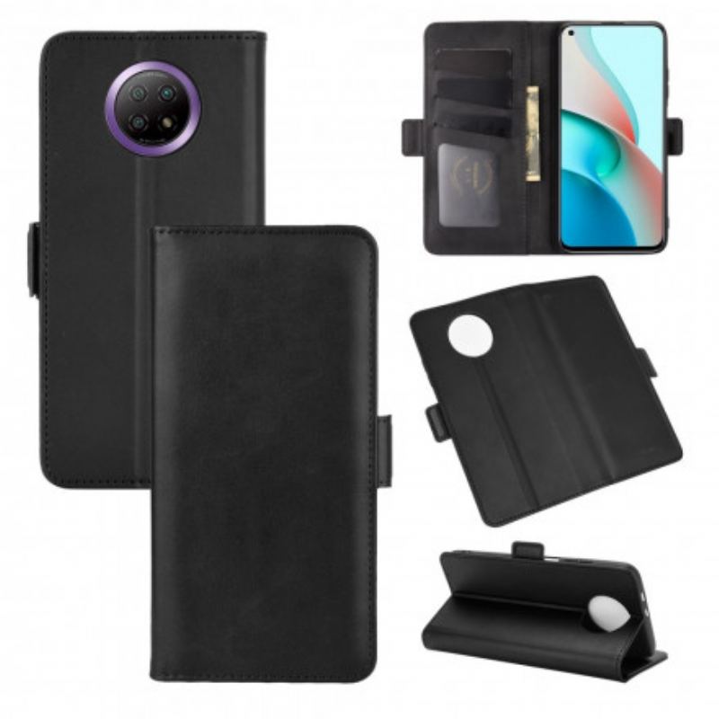 Capa Flip Para Xiaomi Redmi Note 9 5G De Couro Aba Dupla