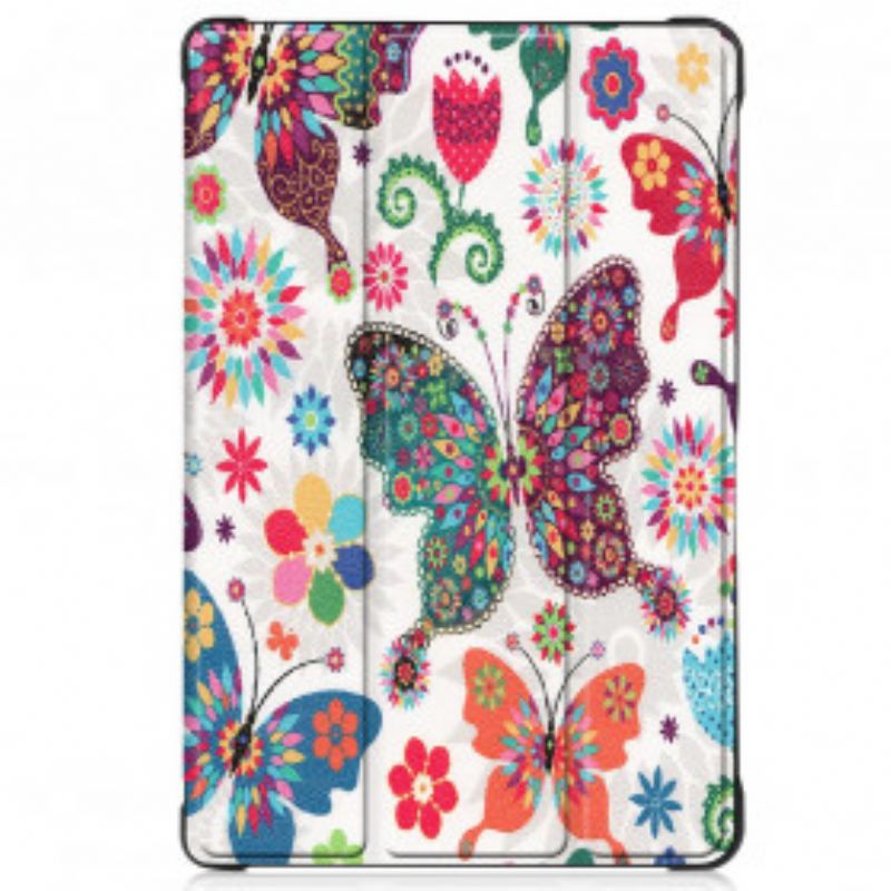 Capa De Celular Para Samsung Galaxy Tab A7 (2020) Borboletas E Flores Aprimoradas