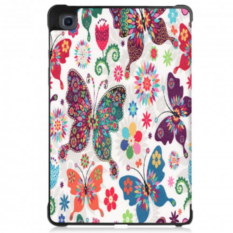 Capa De Celular Para Samsung Galaxy Tab A7 (2020) Borboletas E Flores Aprimoradas