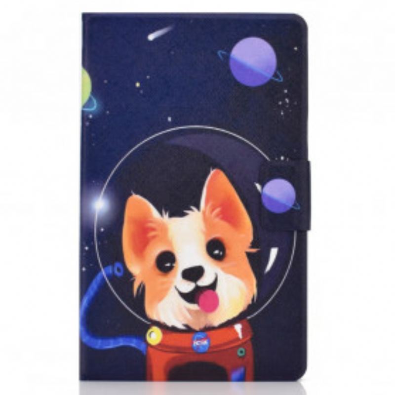 Capa De Couro Para Samsung Galaxy Tab A7 (2020) Cao Espacial