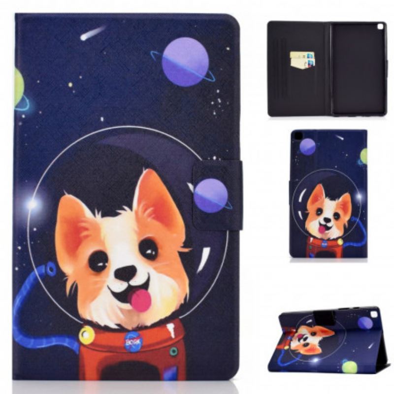 Capa De Couro Para Samsung Galaxy Tab A7 (2020) Cao Espacial