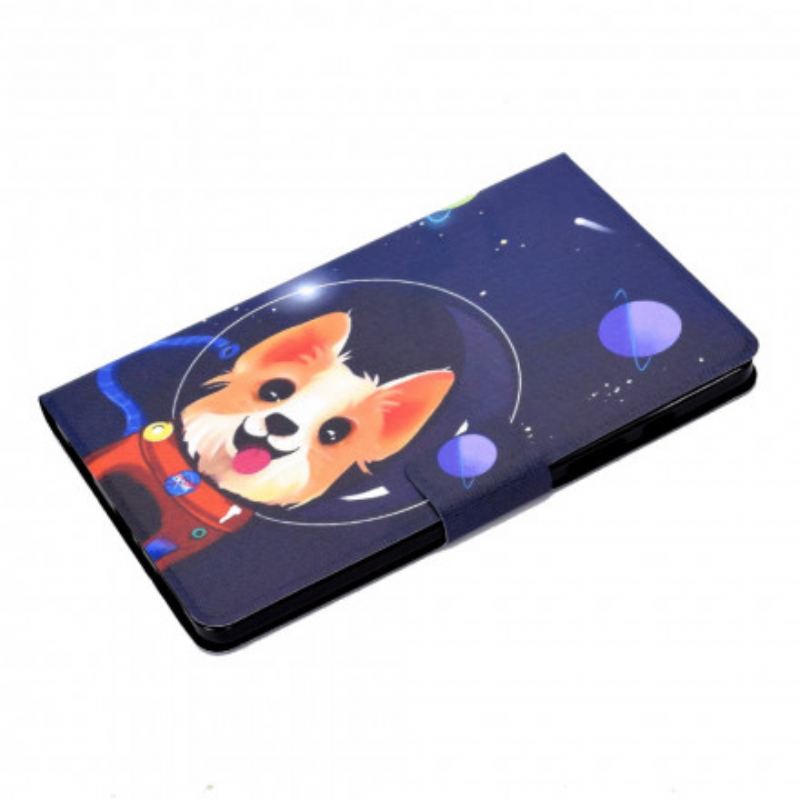 Capa De Couro Para Samsung Galaxy Tab A7 (2020) Cao Espacial