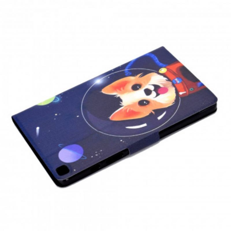 Capa De Couro Para Samsung Galaxy Tab A7 (2020) Cao Espacial